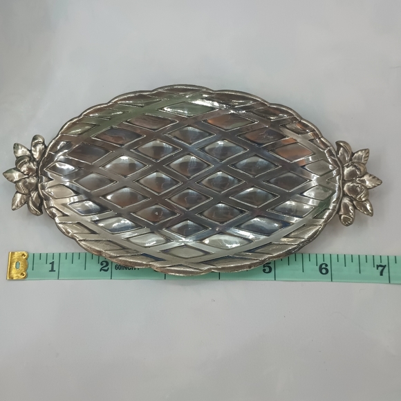 Vintage Eleanor Claire Silverplate Pineapple Trinket Tray Japan - Picture 1 of 4